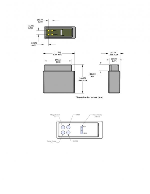 PB-LWH-02-NC Land Warrior Battery - High Capacity Drawing