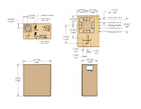 PB-2590-SMB-8.7 Battery Drawing