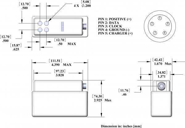 PB-LW-06 Land Warrior Battery Drawing