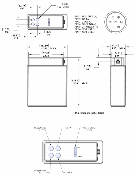 PB-LW-04 Land Warrior Battery Drawing